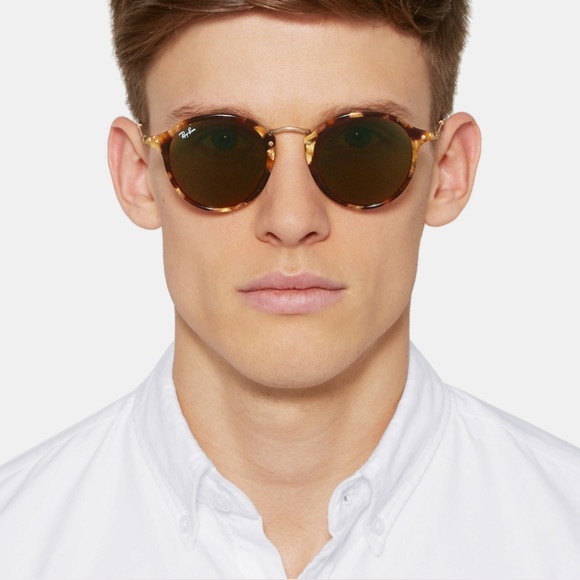 Beautiful Ray-Ban Round Fleck Sunglasses Rb2447 Unisex Black Havana 49-21-145 - Picture 4 of 14